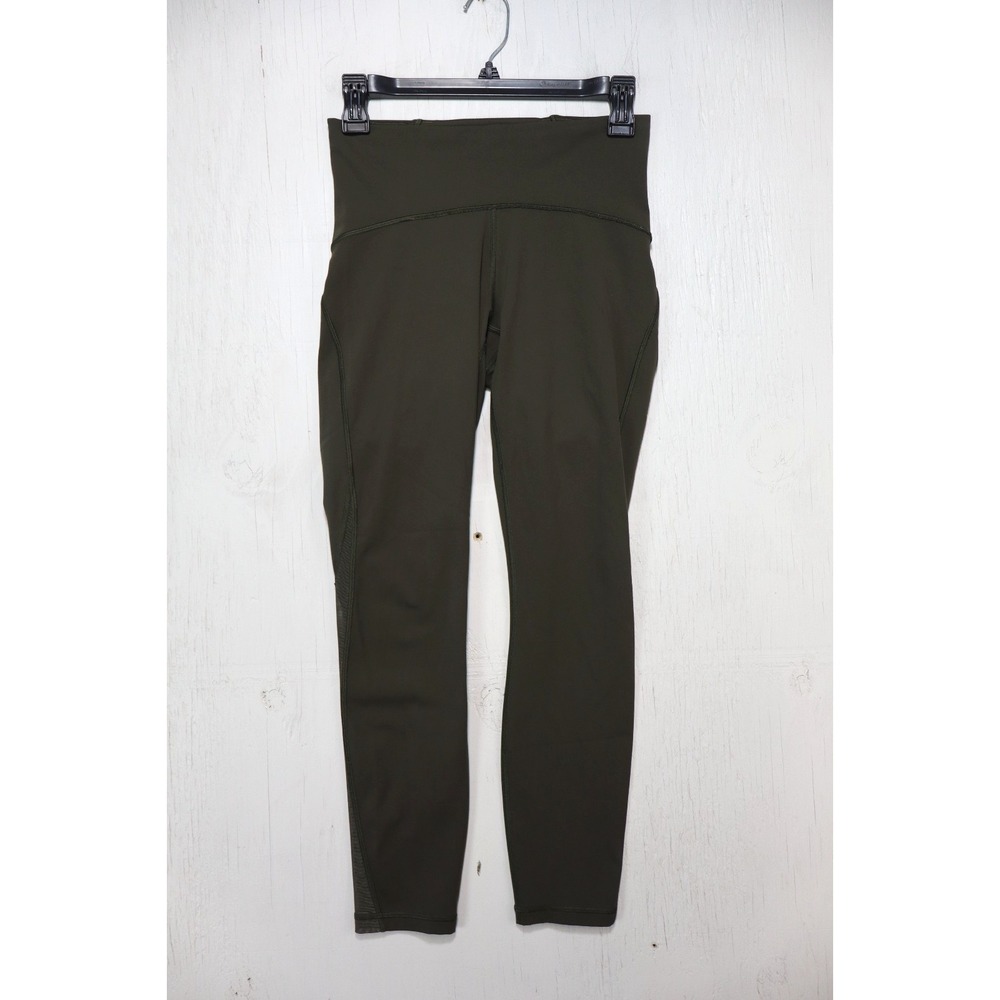Lululemon Size 6 Train Times 7/8 Leggings W5BJOS Dark Olive Yoga Pants